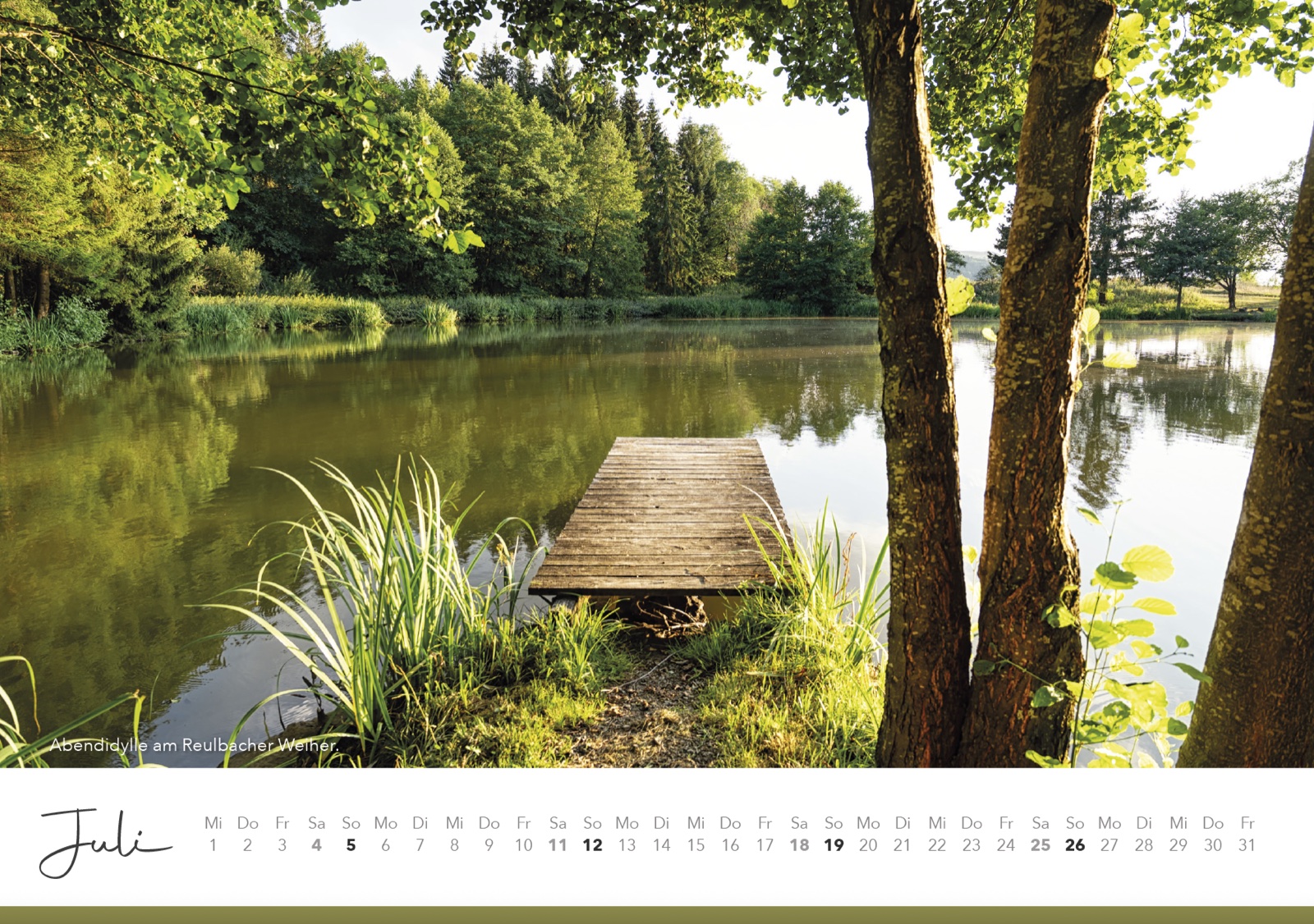 Rhönkalender 2027 – Motiv Juli, Reulbacher Weiher